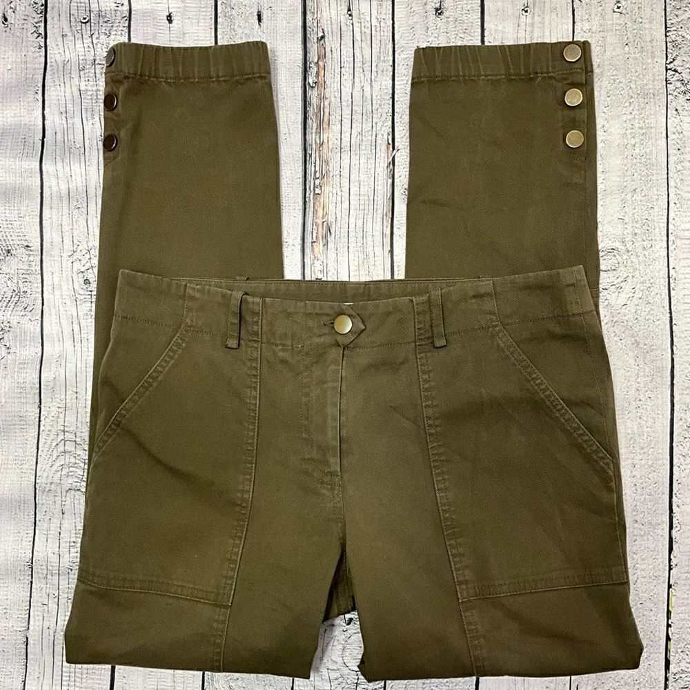 VERONICA BEARD Green Skinny Leg Pants